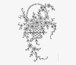 Royal present embroidery offers only upscale free machine embroidery designs. Embroidery Drawing Design Flower Basket Design For Embroidery Hd Png Download Kindpng
