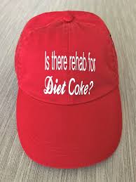 Is There Rehab For Diet Coke Red Baseball Cap With White Etsy Reds Baseball Diet Coke Baseball Cap