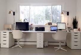 Tag us on instagram and your space may be featured next. Ikea Hacked Faux Built Ins Double Desk Love The Sun Filled Fresh Nordic Style Office Ikea Home Office Ikea Home Home Office Design