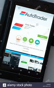 Autotrader Used Car App On An Android Tablet Pc Dorset England Uk Stock Photo Alamy