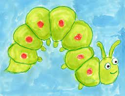 Connect them all so that there is no space in between the letters.(the m's have to be round! How To Paint A Caterpillar Art Projects For Kids