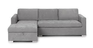 Sofa beds feature a sofa that folds down, creating a bed without an additional mattress or having to remove couch cushions. Dawn Gray Fabric Left Sectional Sofa Bed Soma Article