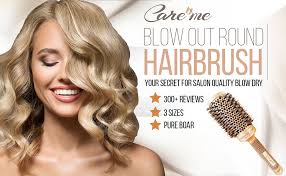 Should i choose a heated round brush or a manual round brush? Amazon Com Boars Round Hair Brush For Blow Drying Straightening Styling Shoulder Length Straight Or Big Curls Normal Or Coarse Hair Medium Ceramic Thermal Roller 1 7 Barrel 2 8 With Bristles Beauty