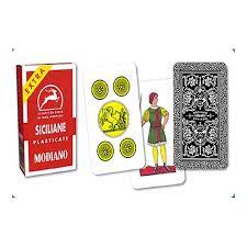 Place the deck on the table so that it half covers this trump card. Modiano Playing Cards Siciliane Briscola Scopa