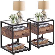 Whether you want to keep your remote, snacks or a book, an end table is super handy. Trent Austin Design Wausau Glass End Table Set With Storage Reviews Wayfair