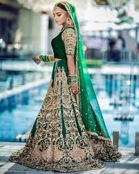 Bottle Green Bridal Lehenga For This Wedding Season In 2020 Bridal Lehenga Collection Indian Bridal Outfits Bridal Dress Design