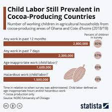 And share practices and challenges to eradicating child labour from cocoa production. Chart Child Labor Still Prevalent In Cocoa Producing Countries Statista