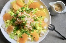 Salade De Chou Chinois Crabe Et Pamplemousse Salade De Chou Chinois Chou Chinois Salade De Chou