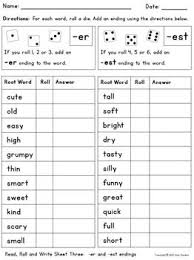 Comparative Superlative Inflectional Endings Worksheets Games Er Est Inflectional Endings Ing Words Teaching Suffixes