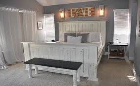 48 Ideas Painting Furniture Distressed White Master Bedrooms White Bed Frame Dark Bedroom Furniture Bedroom Diy