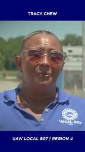 Tracy Chew, from UAW Local 807 (Region 4) discusses the importance of  staying strong and organizing:, “We need to stay strong in this labor  movement. We need to organize across America. We need to ...