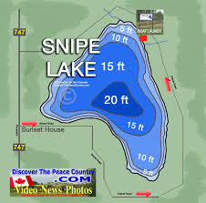 Snipe Lake Alberta Depth Of Lake And Road Map