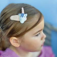 Felt Unicorn Hair Clip Handcrafted Animal Accessory for Kids Boho Style