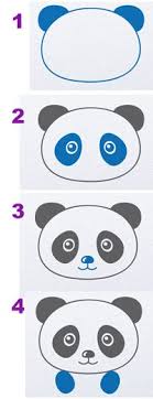 How To Draw Panda With Birthday Cake Art De Panda Panda Dessin Idee Anniversaire