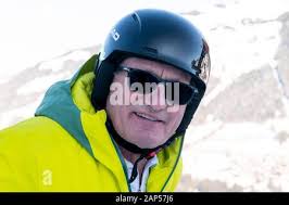 Alpine ski racer Franz Klammer in Val d'Isere Stock Photo