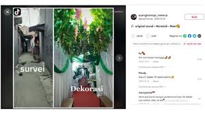 Dekorasi pernikahan di rumah sempit. Viral Dekorasi Pernikahan Di Gang Sempit Publik Salut Buat Tetangganya
