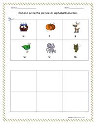 By default, sorting is ascending. Cut And Paste The Pictures In Alphabetical Order M R Worksheet