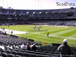 Seat View From Section 136 At Oakland Coliseum Oakland Raiders