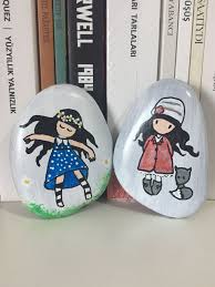 Baykus Duk Adli Kullanicinin Kece Panosundaki Pin Boyali Kayalar Painting Sanat