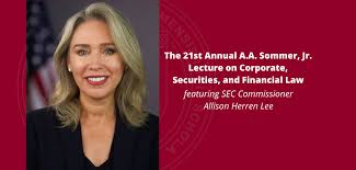 SEC Commissioner Allison Herren Lee Speaks At the 21st Annual A.A. Sommer,  Jr. Lecture Series