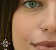 tiny nose ring hoop opal nose piercing solid gold nose hoop etsy nose rings hoop gold nose hoop solid gold nose ring