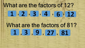 Factors And Greatest Common Factor What Are The Factors Of 12 What Are The Factors Of 81 Ppt Download 81 = 3 x 3 x 3 x 3 which can also be written 3⁴. factors and greatest common factor