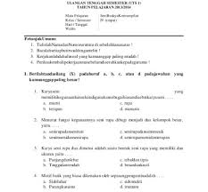 Kunci jawaban pada artikel ini digunakan sebagai panduan dan pembanding oleh orang tua untuk mengoreksi pekerjaan anak. Soal Uas Semester 1 Bahasa Arab Kelas Xii