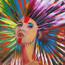 SOLD Portrait Punk Red Attitude Style 620