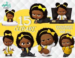 Black Boss Baby Boy Clipart African American Girl Boss Baby Dark Skin Girl Full Quality Etsy Boss Baby African American Girl Light Skin Girls