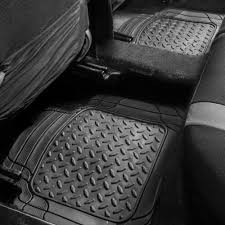 This set of gray wood grain floor mats will add style, sophistication, and comfort to your tradeshow or retail space flooring. Fh Group Heavy Duty Rubber Floor Mats Woodgrain Pattern Black Walmart Com Walmart Com