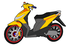 Beat Mberrrr Desain Logo Otomotif Ilustrasi Vektor Anjing