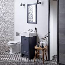 A modern bathroom with a small tile shower. Small Ensuite Bathroom Ideas Victorian Bathrooms 4u