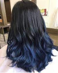 Blue ombre doesn't have to be vivid, outlandish colors that stick out in a crowd; Bold And Pretty Blue Ombre Hair Color And Hairstyles You Must Try Ombre Hair Ombre Hair Color Blue Hair Color For Black Hair Hair Color Blue Blue Black Hair