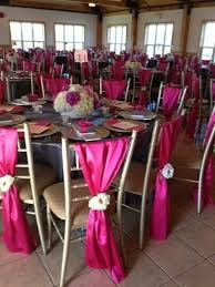 Hot Pink Wedding Theme Chair Decorations Hot Pink Weddings Blue Velvet Dining Chairs