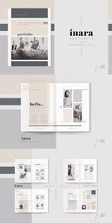 Inara Portfolio Lookbook Template 24 Pages Portfolio Template Design Book Design Layout Magazine Layout Design