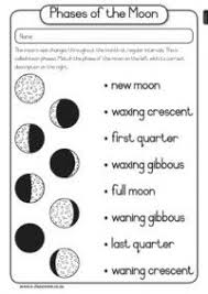 Phases Of The Moon 2 First Grade Science Third Grade Science Moon Lessons