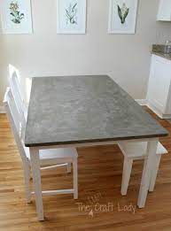 Diy Concrete Dining Table Top And Dining Set Makeover Concrete Dining Table Concrete Top Dining Table Diy Concrete Dining Table