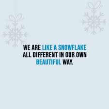 We are like snowflakes, none of us are the same but we are all cool. We Are Like A Snowflake All Different Scattered Quotes