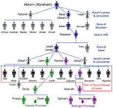 abrahams family tree 12 sons of israel