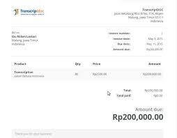 Contoh Invoice Jasa Transcription Desain Cv Surat Desain