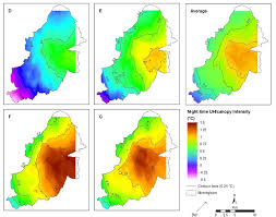 Night Time Uhi Canopy Intensity For Pasquill Gifford