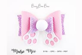 Get the egg boxes how to. Easter Bow Template Svg Bunny Butt Bow Svg Rabbit Bow Pdf 477945 Other Design Bundles