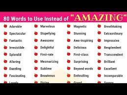 Another Word For Amazing List Of 125 Synonyms For Amazing 7esl Words To Use English Vocabulary Words Words