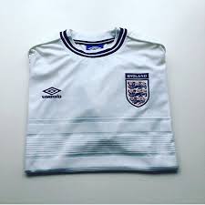 For the euro 2000 finals in holland and belgium england's kits were adorned with the tournament the white shirt had been retired the previous october after the european qualifier against fyr. England Home Shirt Euro 2000 Link In Bio England Englandshirt Englandnationalteam Th Vintage Football Shirts Retro Football Shirts England Football Shirt