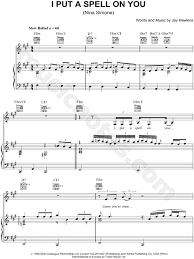 Nina Simone I Put A Spell On You Sheet Music In F Minor Transposable Download Print Sheet Music Nina Simone Music