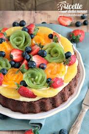 Crostata Al Cioccolato Ripiena Di Crema E Frutta Ricette Della Nonna Ricetta Guarnizioni Alimenti Ricette Torte Alimentari