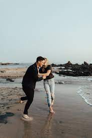 Malibu Couples Photographer Halle X Nick Fun And Romantic Beach Shoot Socal Photographer Rachel Wakefield Couples Beach Photography Romantic Beach Photos Romantic Beach