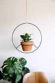 handmade in los angeles black metal hanging planter etsy planters plants chenille plant basket