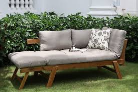 Amazon De Villana Multifunktionsliege Akazienholz Braun 280 X 100 X 20 Cm Wohnzimmer Dekor Haus Deko Akazienholz