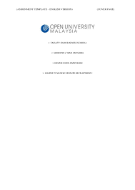 We also include university ranking list for mba in malaysia. Assignment Nvd 5 In Partial Fullfilment Of Mba At The Open Universi